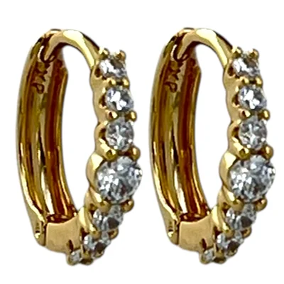 گوشواره زنانه ژوپینگ مدل نگین جواهری کد E6235