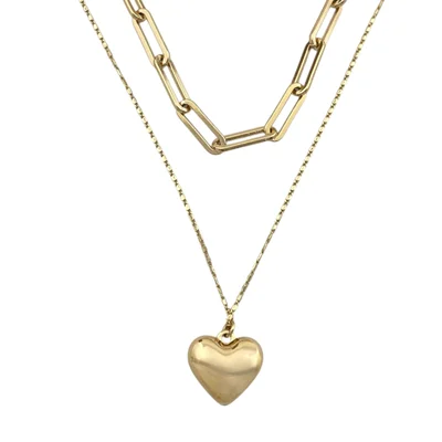 گردنبند زنانه ژوپینگ مدل قلب تیفانی کد N5127