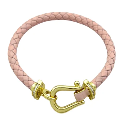 دستبند زنانه امگا مدل چرمی B5300