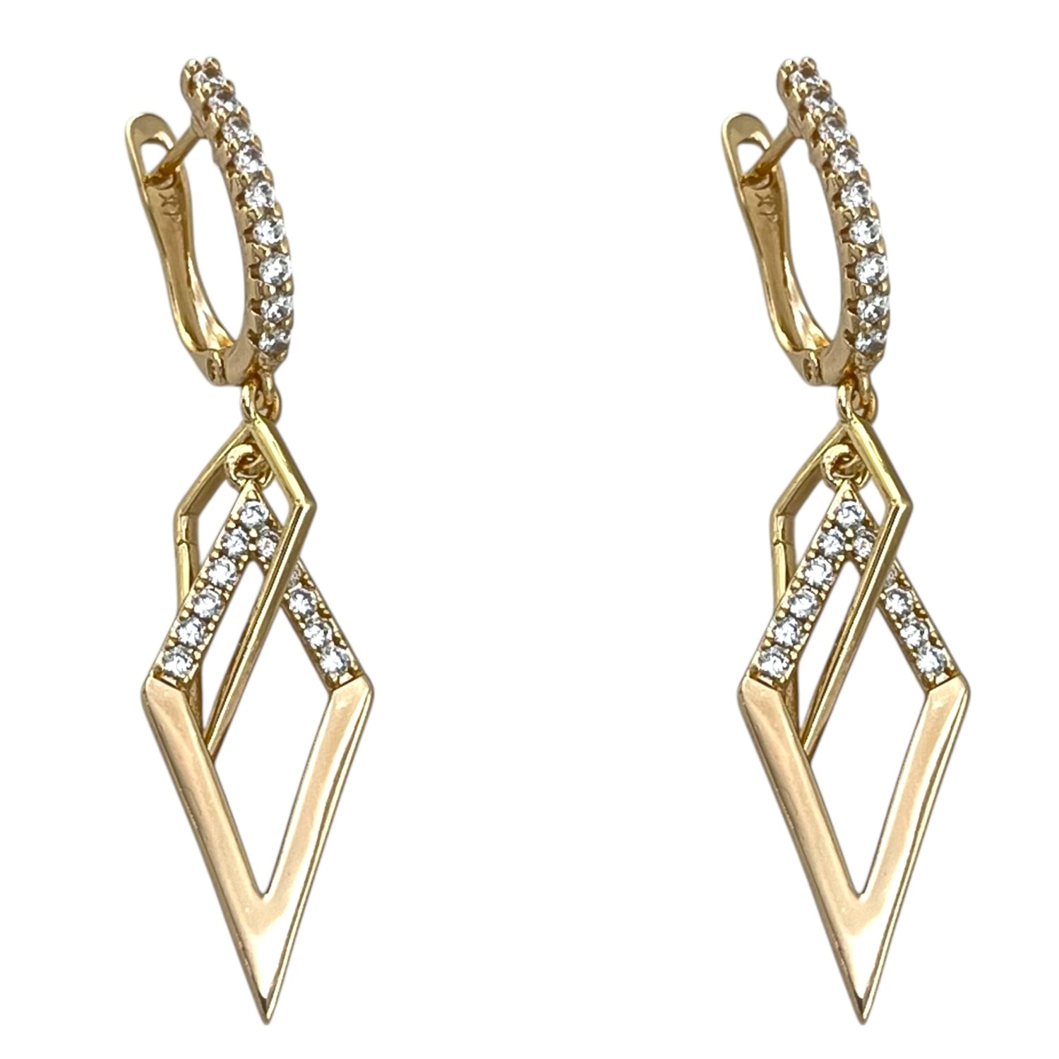 گوشواره زنانه ژوپینگ مدل لوزیکد E6289