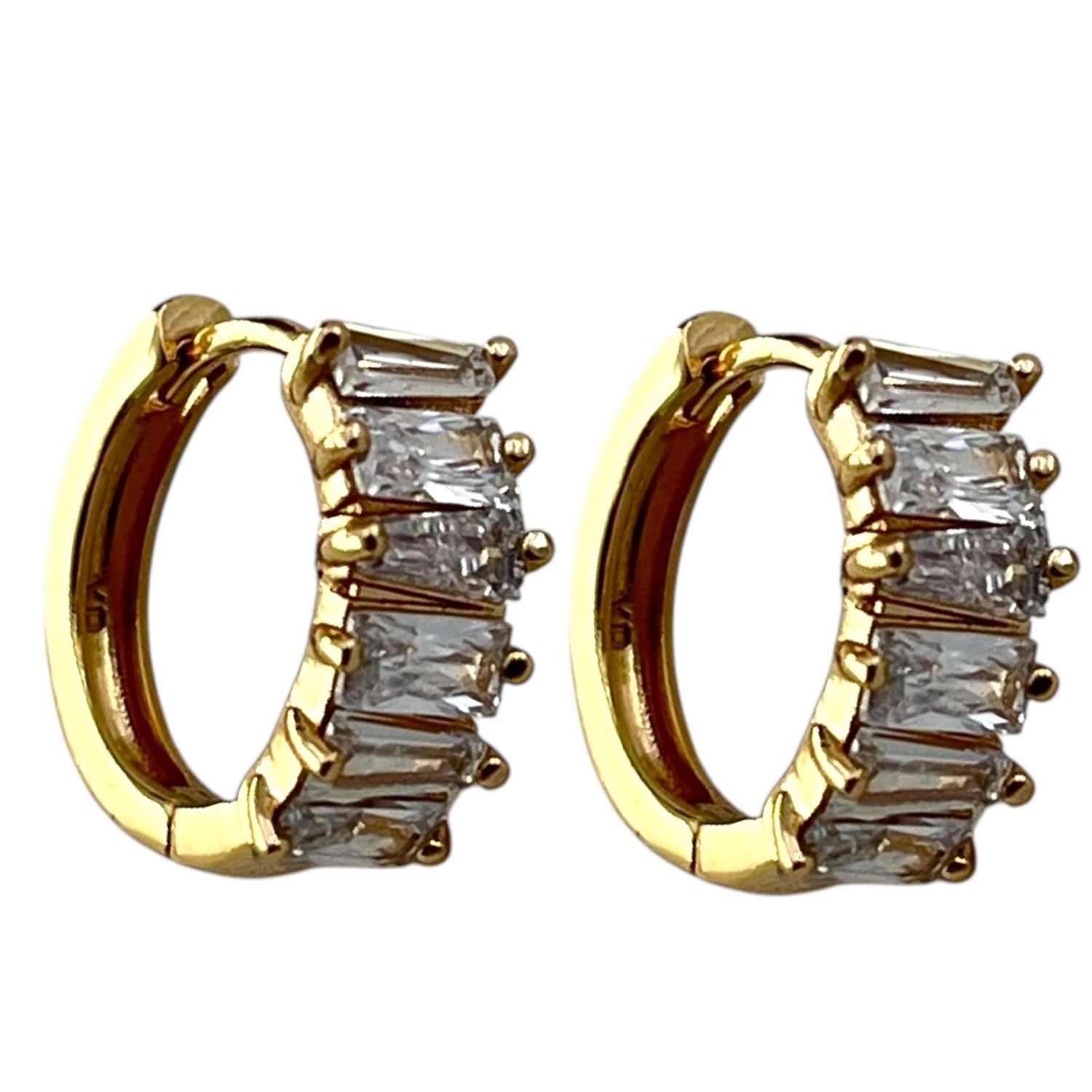 گوشواره زنانه ژوپینگ مدل نگین جواهری کد E6252