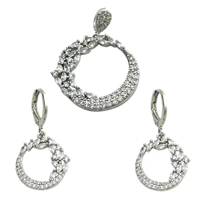 نیم ست زنانه مدل جواهری نگین دار کد M4327