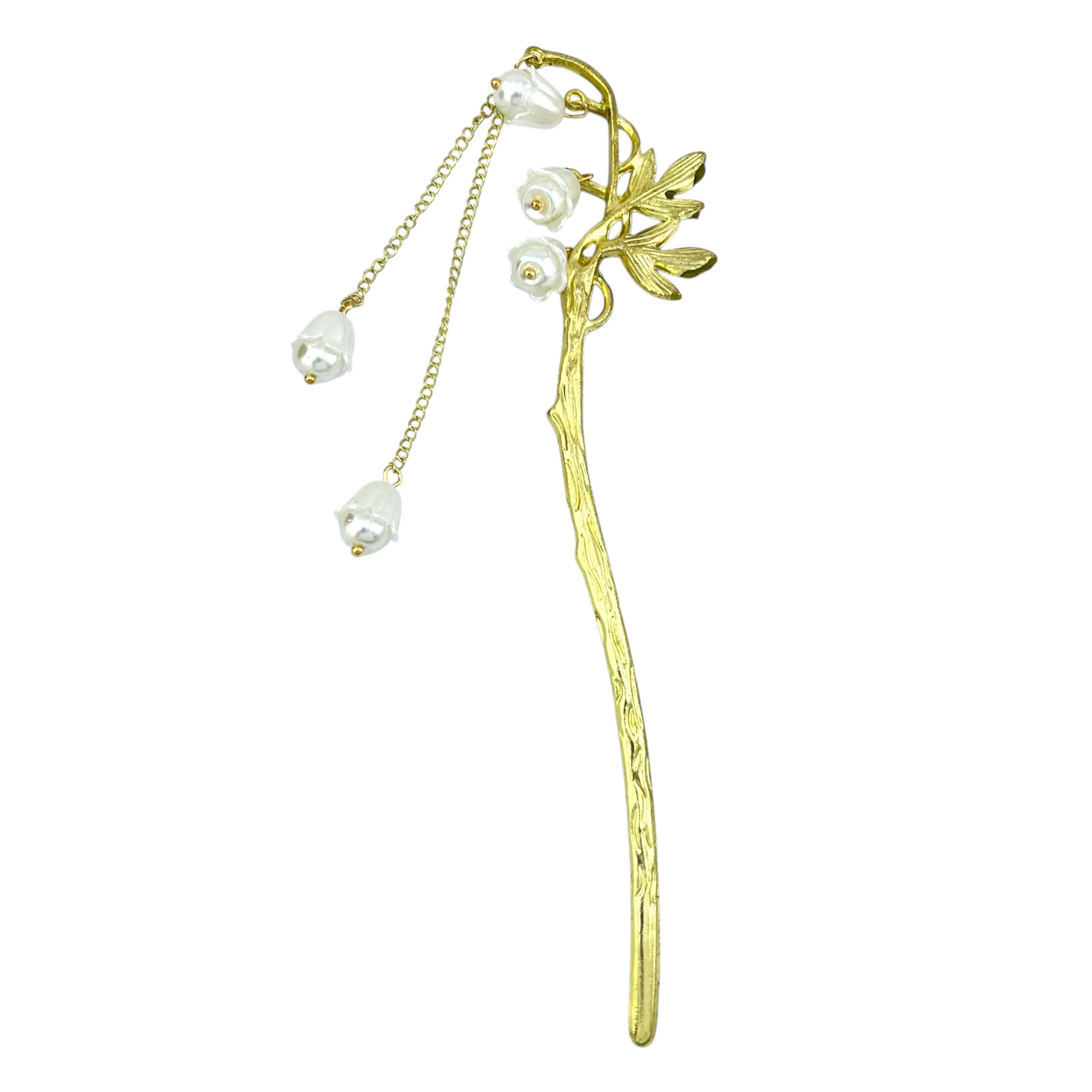 کانزاشی مو مدل فلزی گل اوریز دار مروارید کد as1055