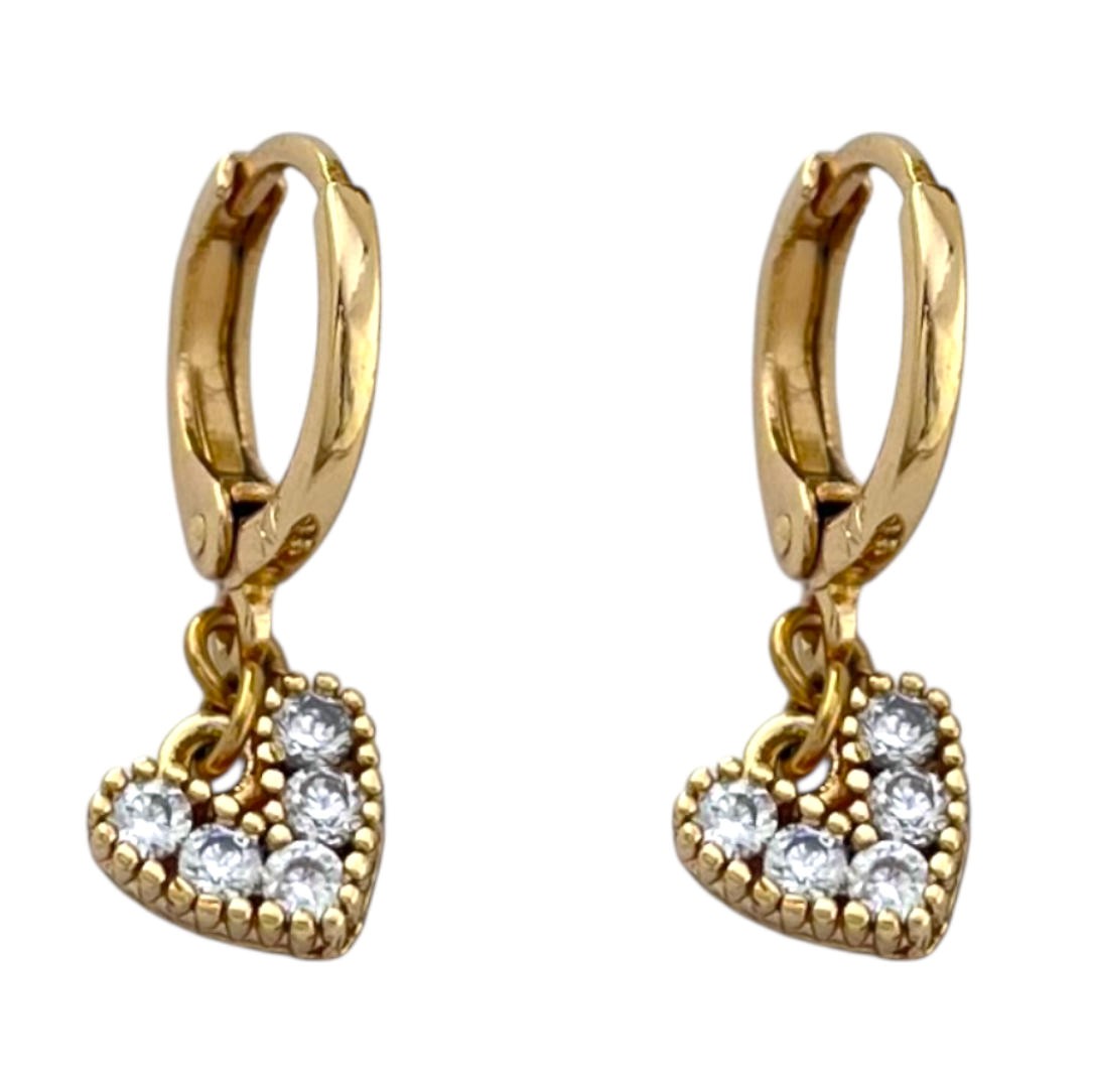 گوشواره زنانه ژوپینگ مدل قلب کد E6133