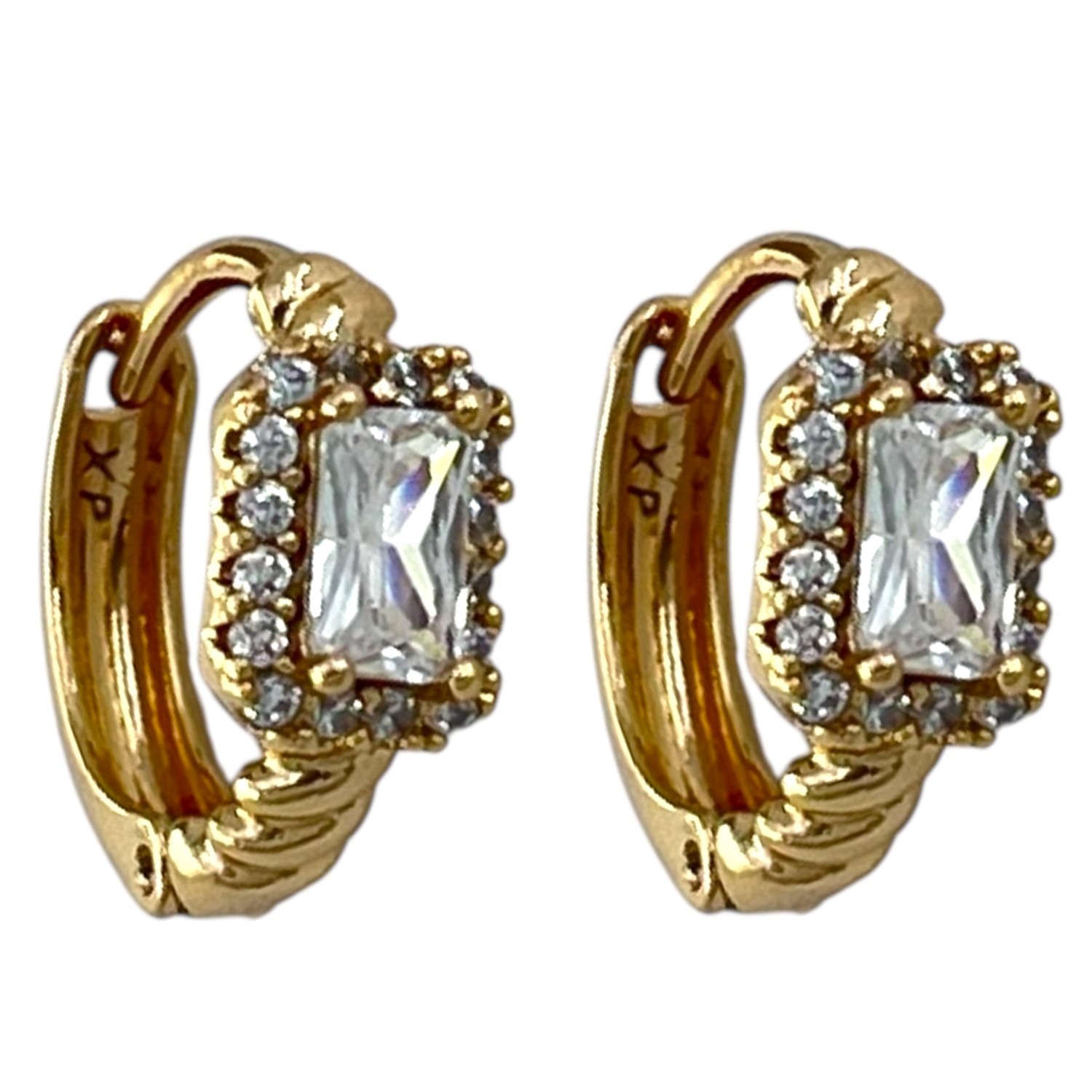 گوشواره زنانه ژوپینگ مدل نگین جواهری کد E6249