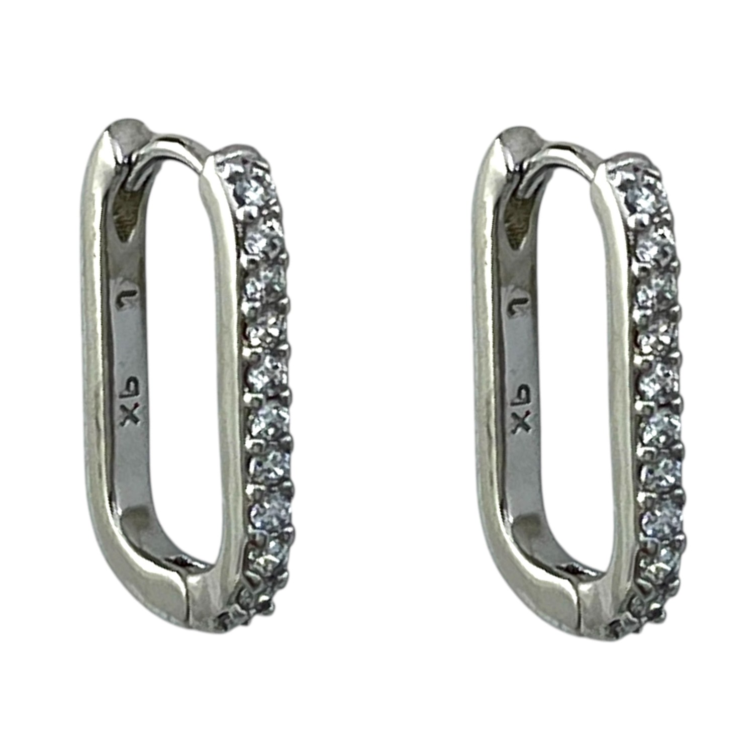 گوشواره زنانه ژوپینگ مدل مستطیل جواهری کد E6296