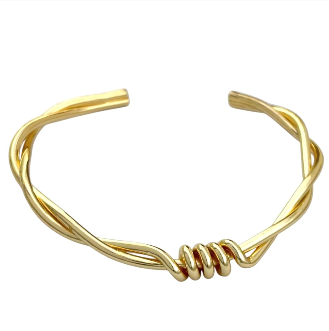 دستبند زنانه بنگل مینیمال مدل گره کد B5354