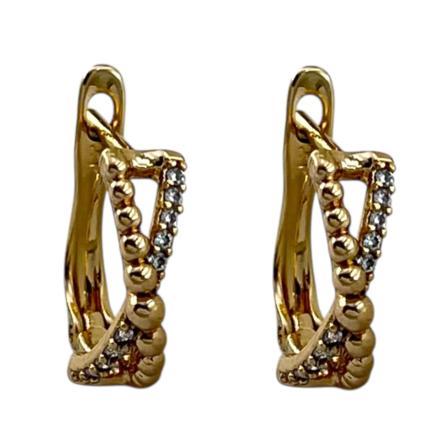 گوشواره زنانه ژوپینگ مدل نگین جواهری کد E6244