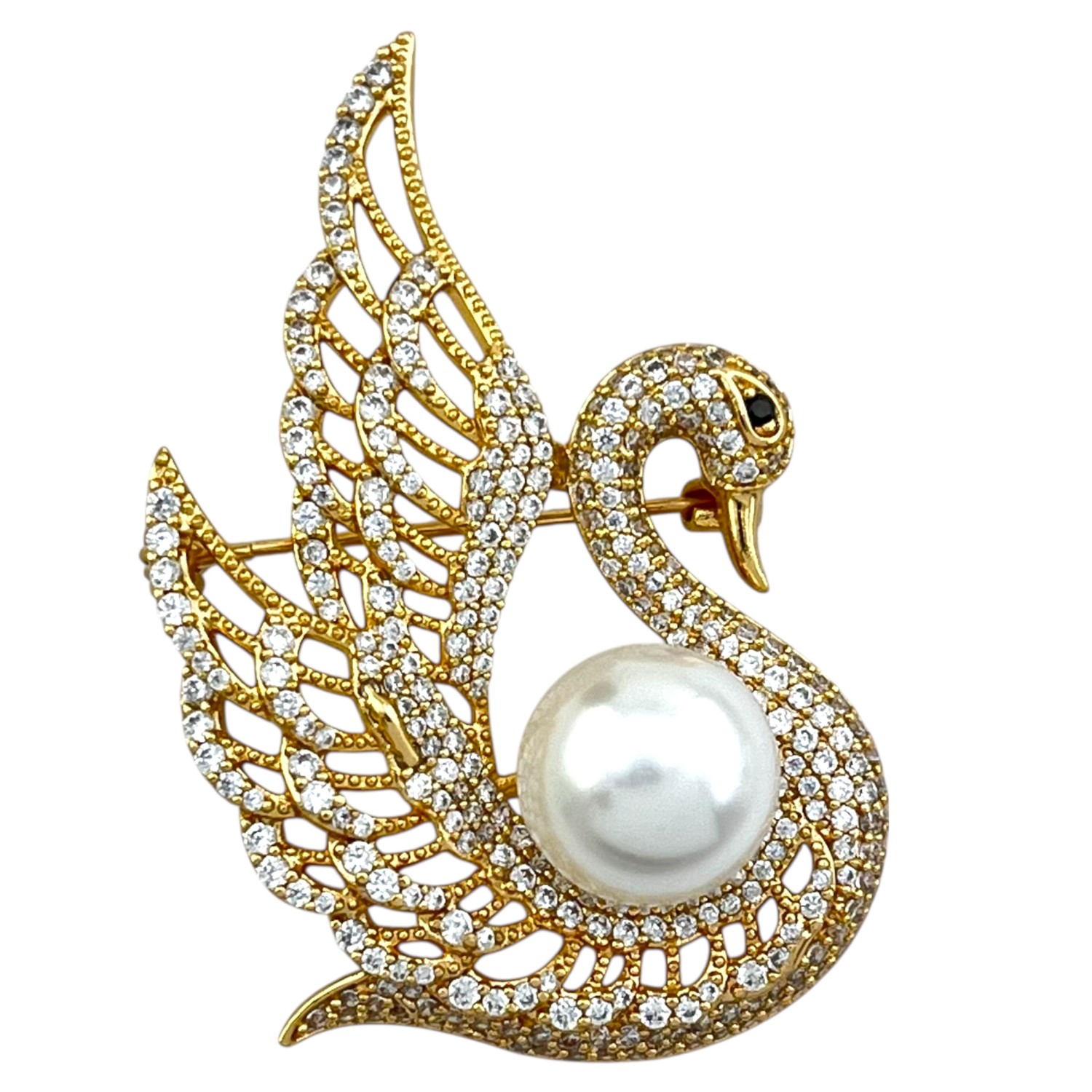 گل سینه زنانه ژوپینگ مدل قو کد G4183