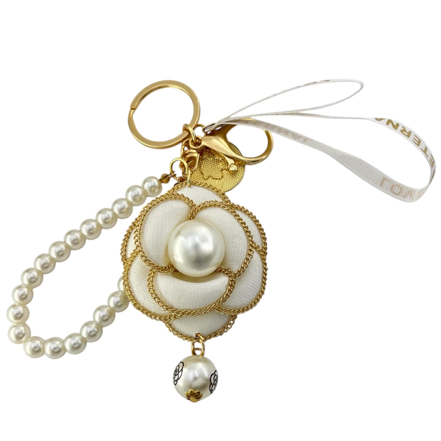 آویز کیف چارم بگ گل مروارید کد J4122