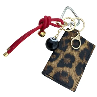 آویز کیف چارم بگ مدل جاکارت پلنگی کد J4075