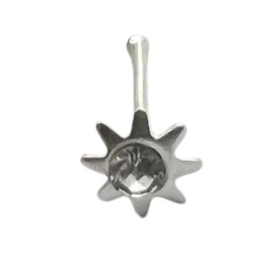 پیرسینگ بینی زنانه نقره مدل خورشید کد P4802