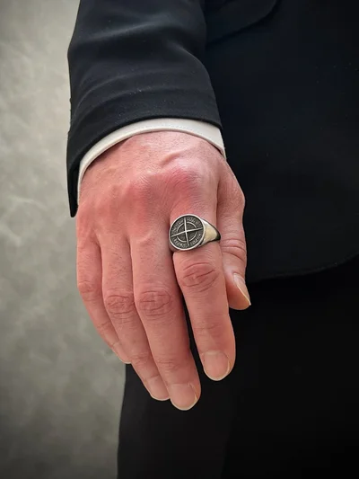 انگشتر مردانه قطب نما کد Men0055