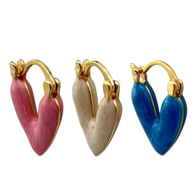 گوشواره زنانه مدل قلب کد E6119