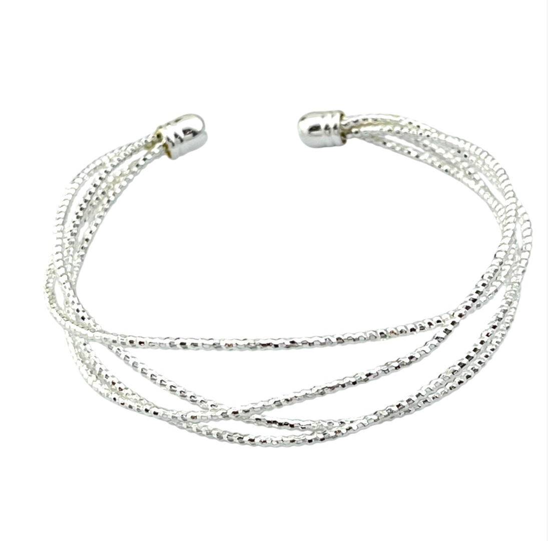 دستبند زنانه بنگل مینیمال مدل توپی کد B5336