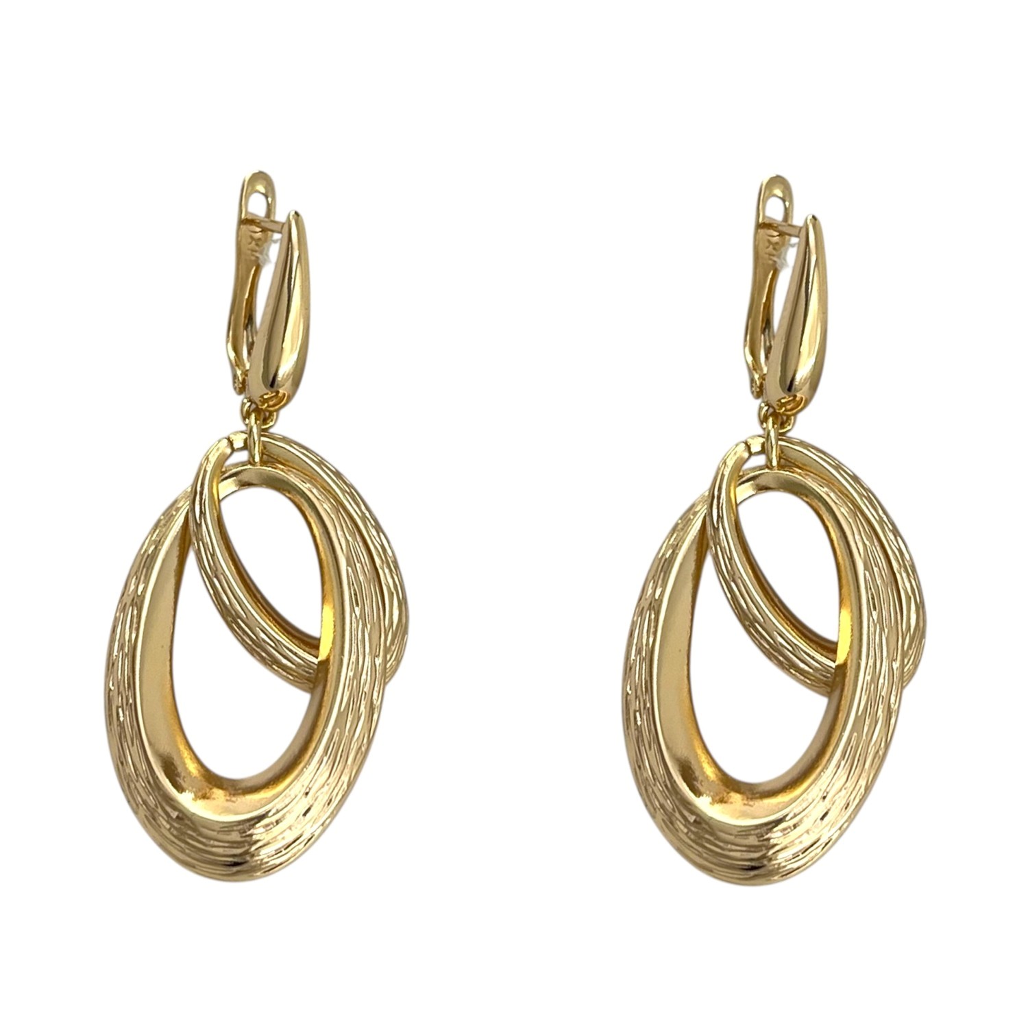 گوشواره زنانه ژوپینگ مدل حلقه ای تراشیده کد E6293