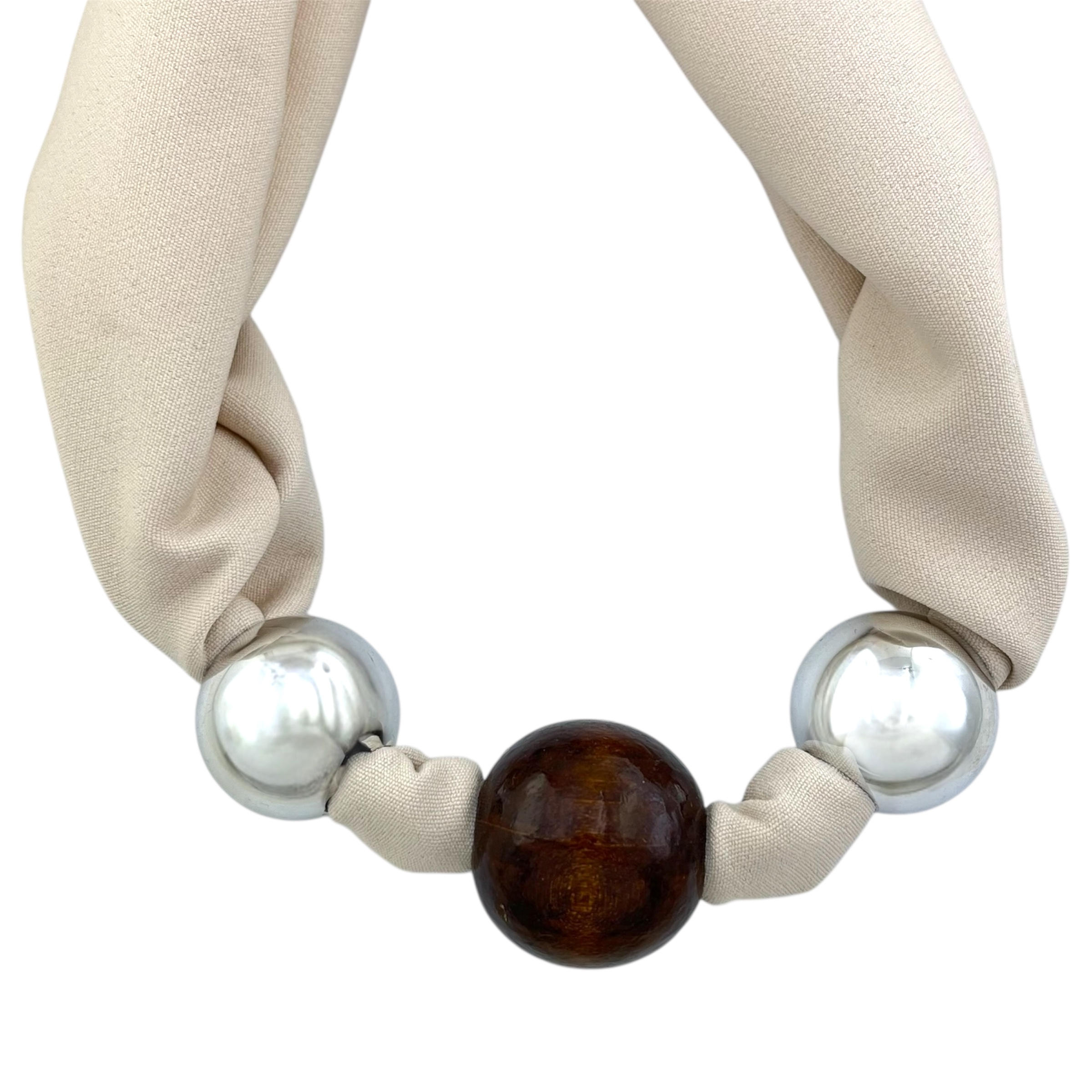 گردنبند زنانه پارچه ای مدل توپی کد N5162