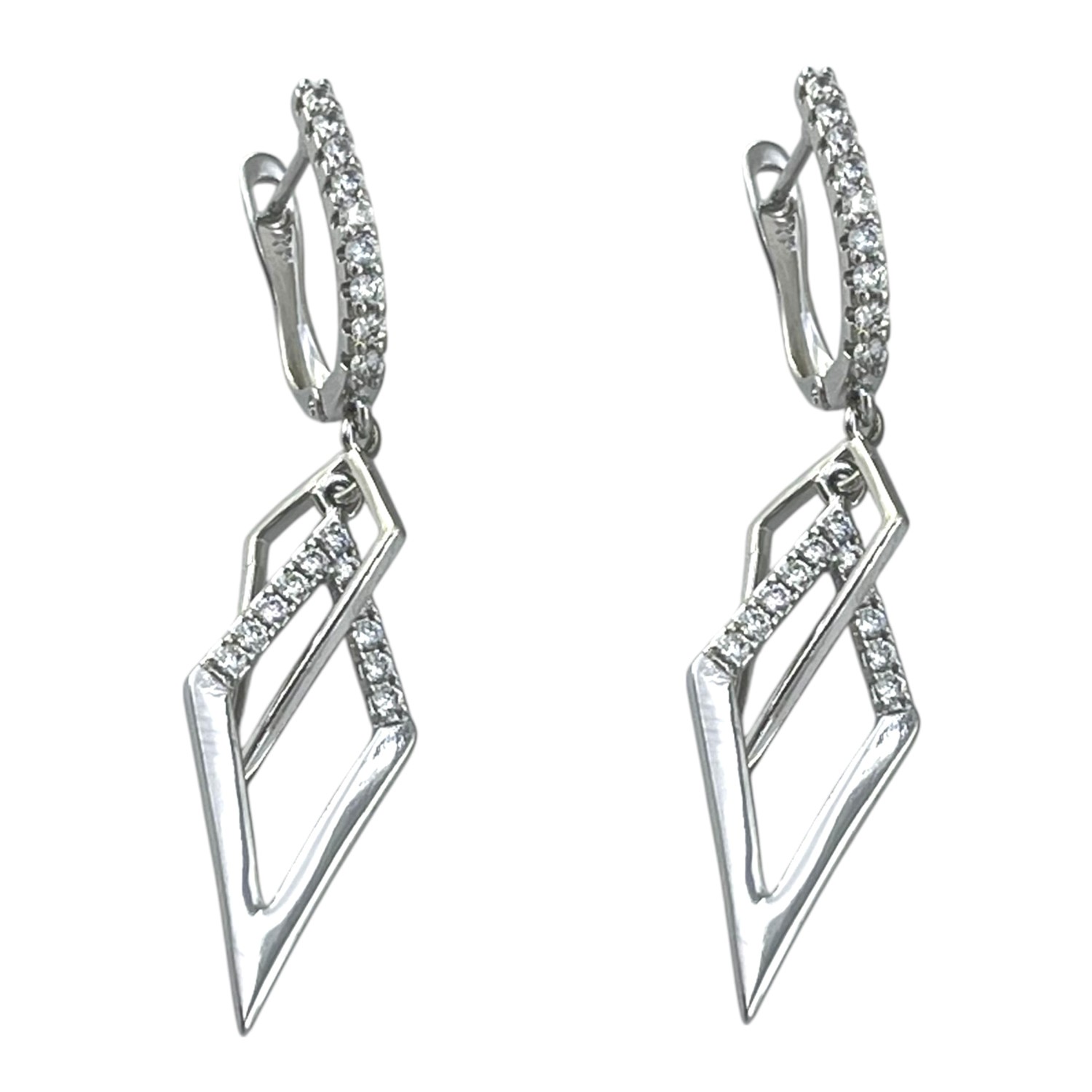 گوشواره زنانه ژوپینگ مدل لوزی کد E6281