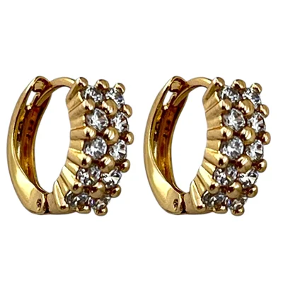 گوشواره زنانه ژوپینگ مدل نگین جواهری کد E6246