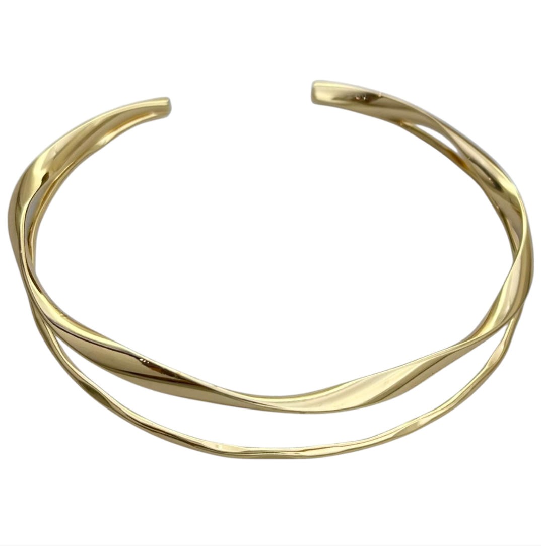 دستبند زنانه بنگل مینیمال مدل موج کد B5355