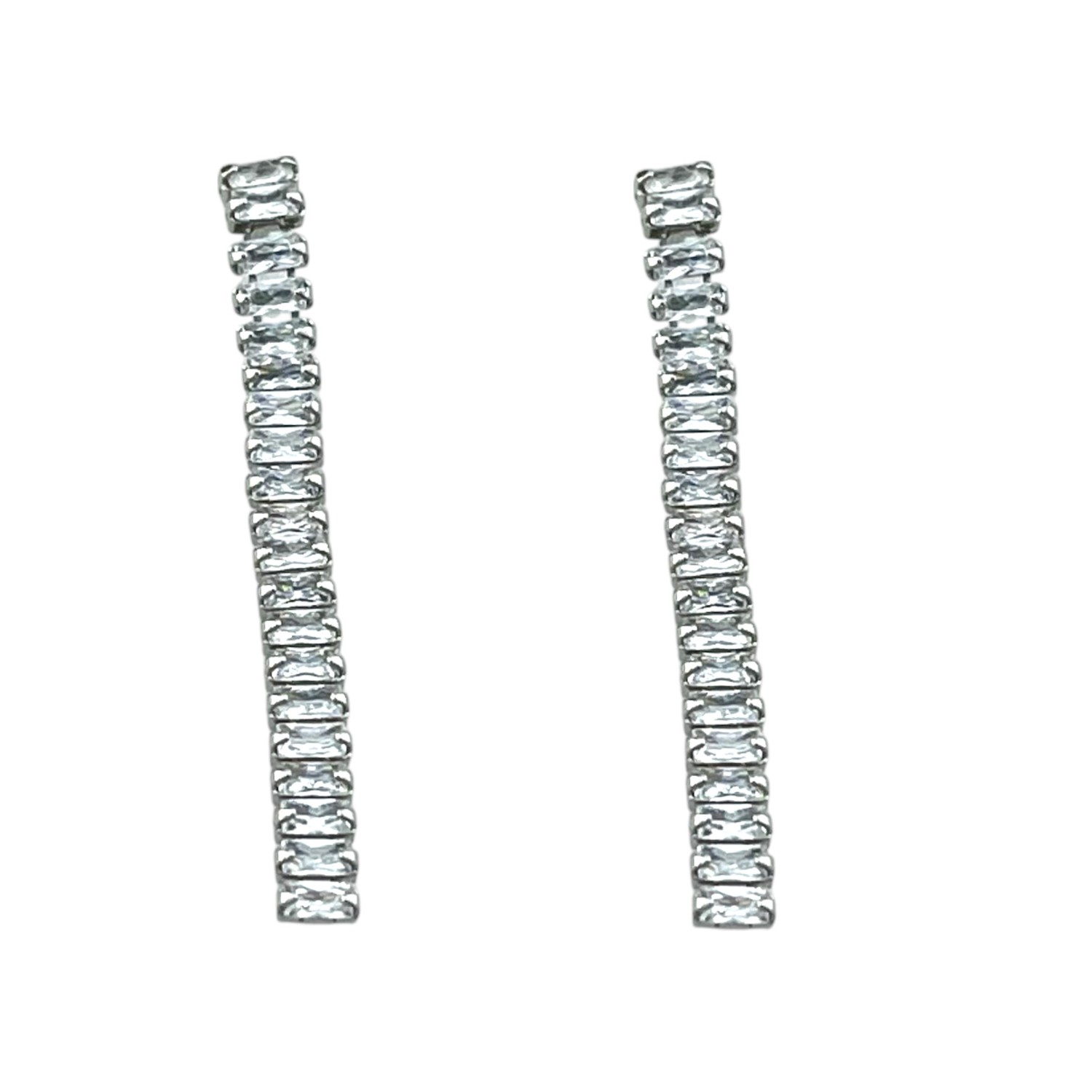 گوشواره زنانه مدل جواهری تنیسی کد E6176