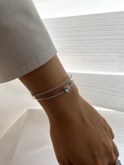 دستبند طرح جواهر کد B1013