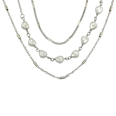 گردنبند زنانه مدل مروارید سه ردیف کد N5134