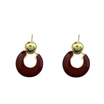 گوشواره زنانه مدل دایره کد E5886