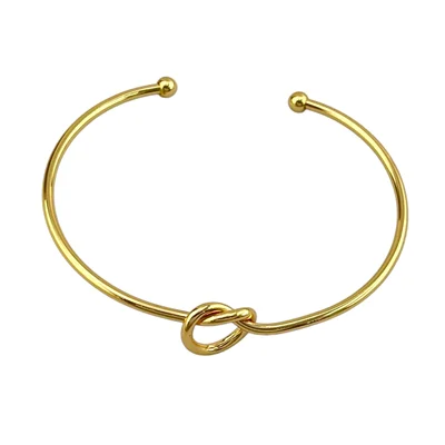 دستبند زنانه بنگل مدل گره کد B5404