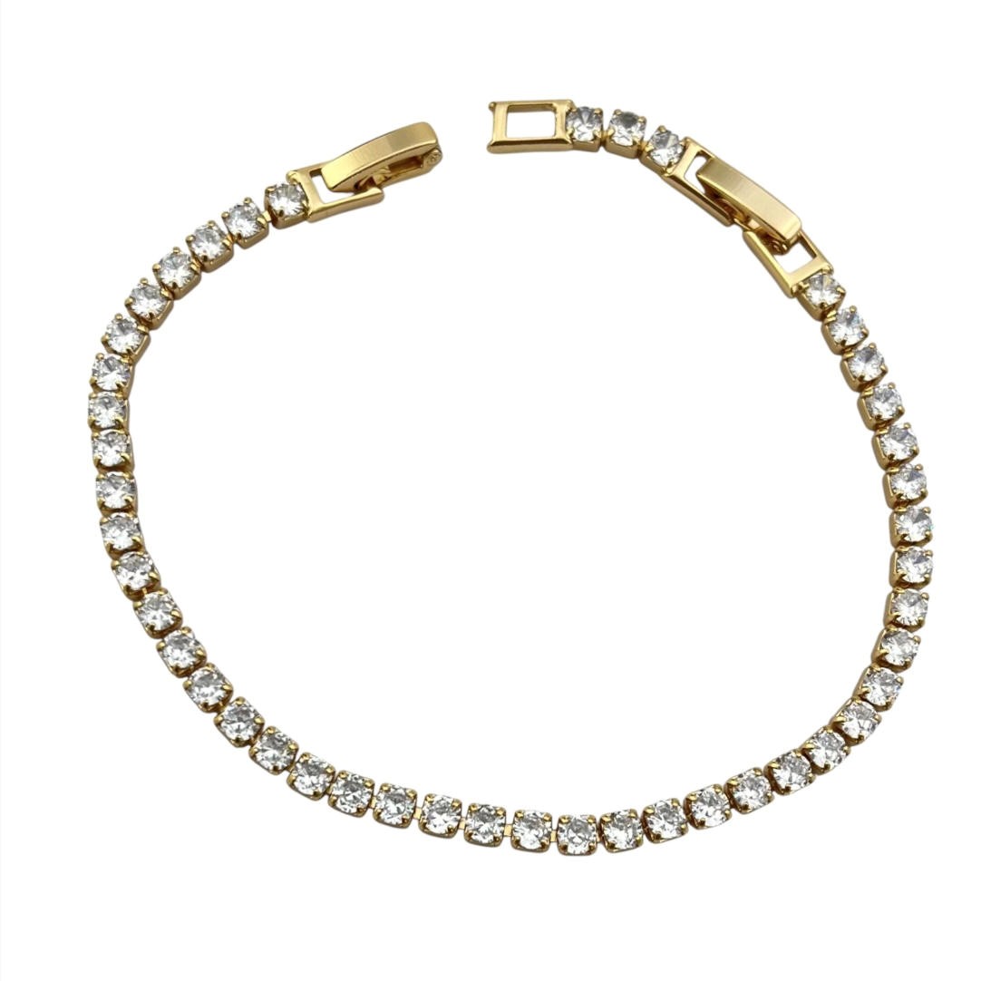 دستبند زنانه ژوپینگ مدل نگین تنیسی کد B5319