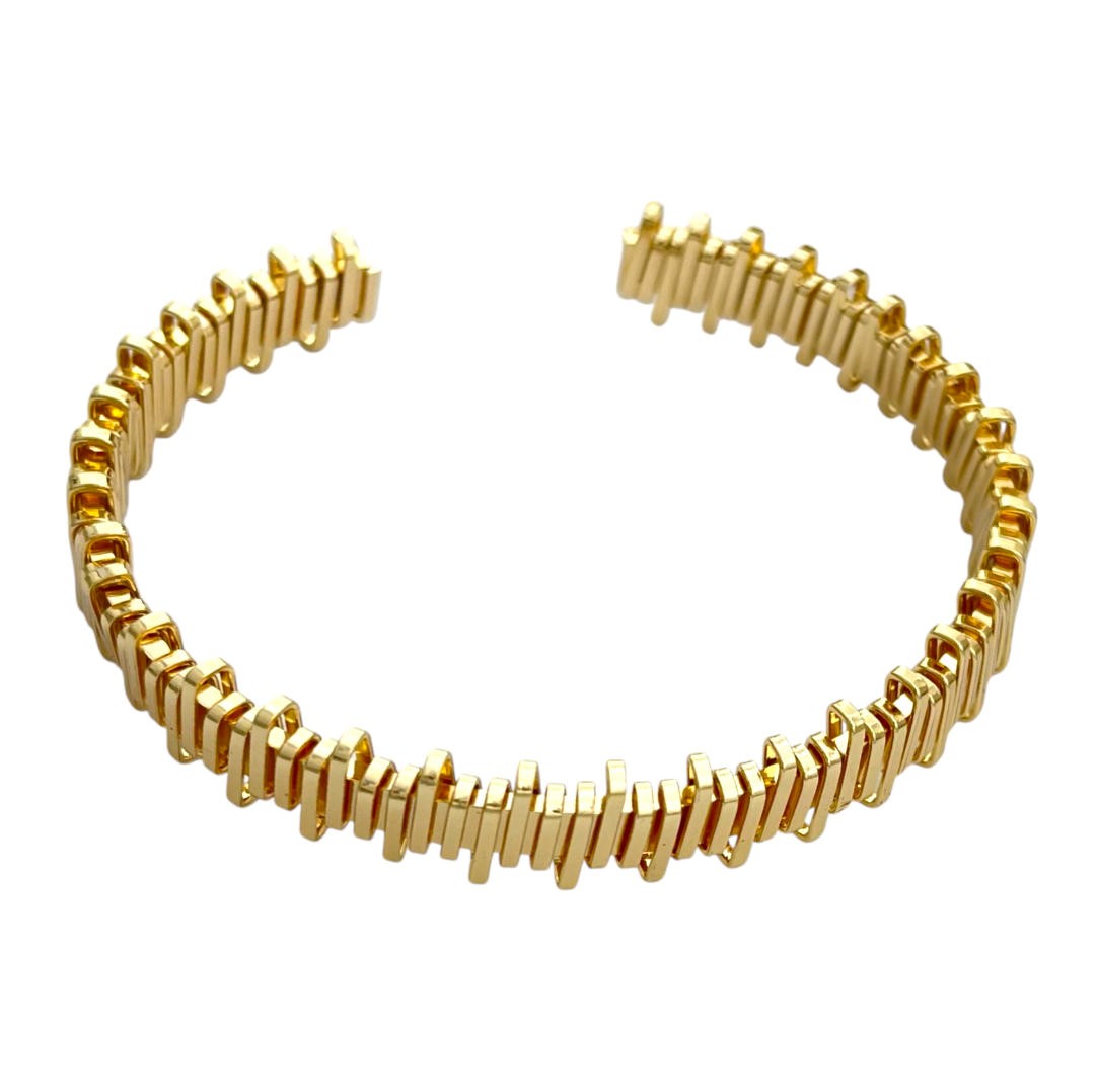 دستبند زنانه بنگل مینیمال مدل خط حصیری کد B5347