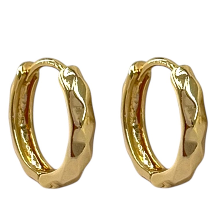 گوشواره زنانه ژوپینگ مدل حلقه ای طرح طلا کد E6635