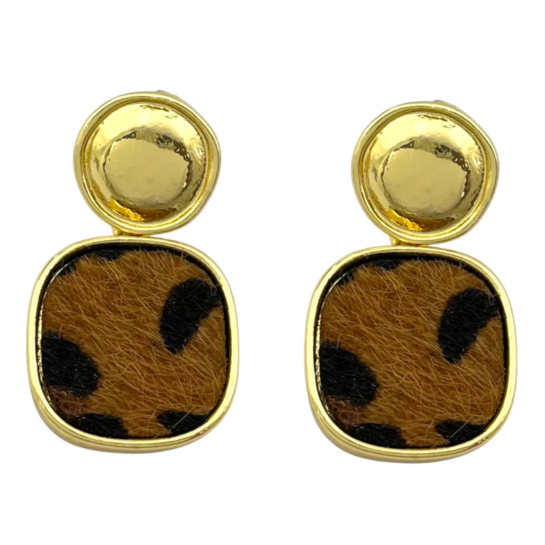 گوشواره زنانه مدل پلنگی کد E6128