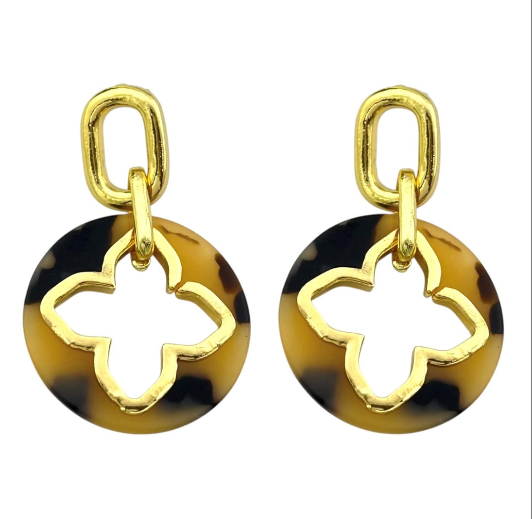 گوشواره زنانه مدل پلنگی کد E6126