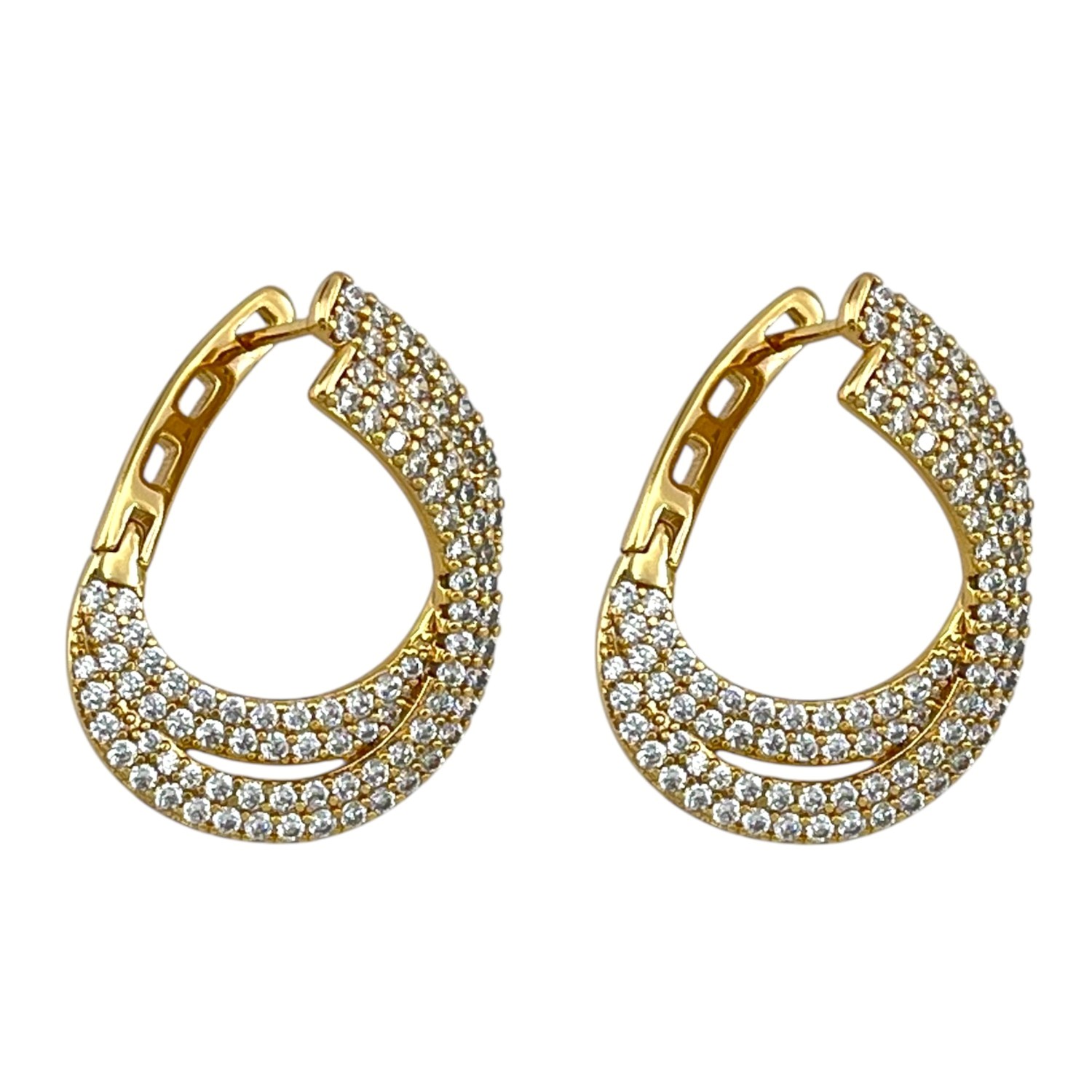 گوشواره زنانه ژوپینگ مدل جواهری کد E6283