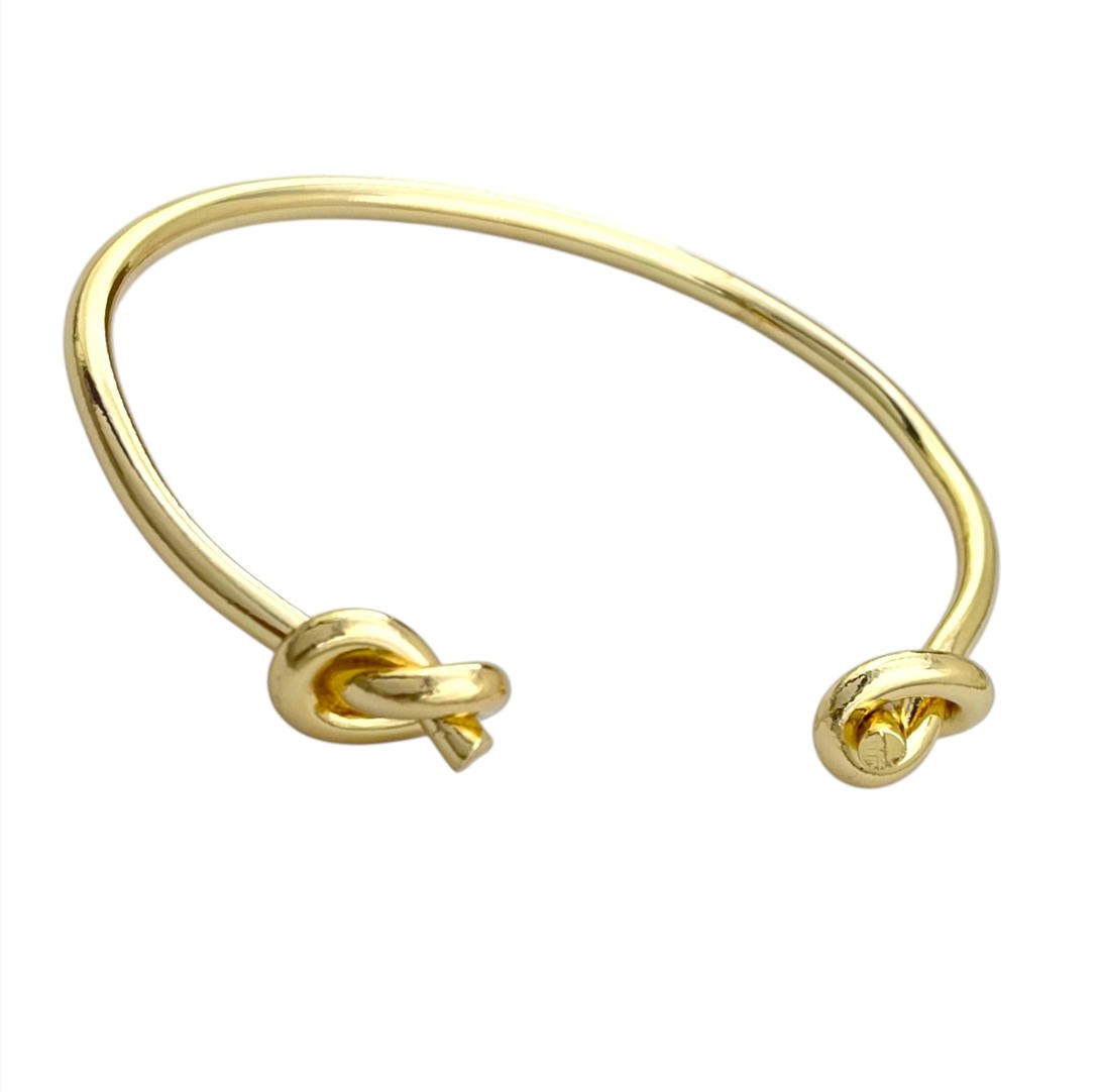 دستبند زنانه بنگل مینیمال مدل گره کد B5345