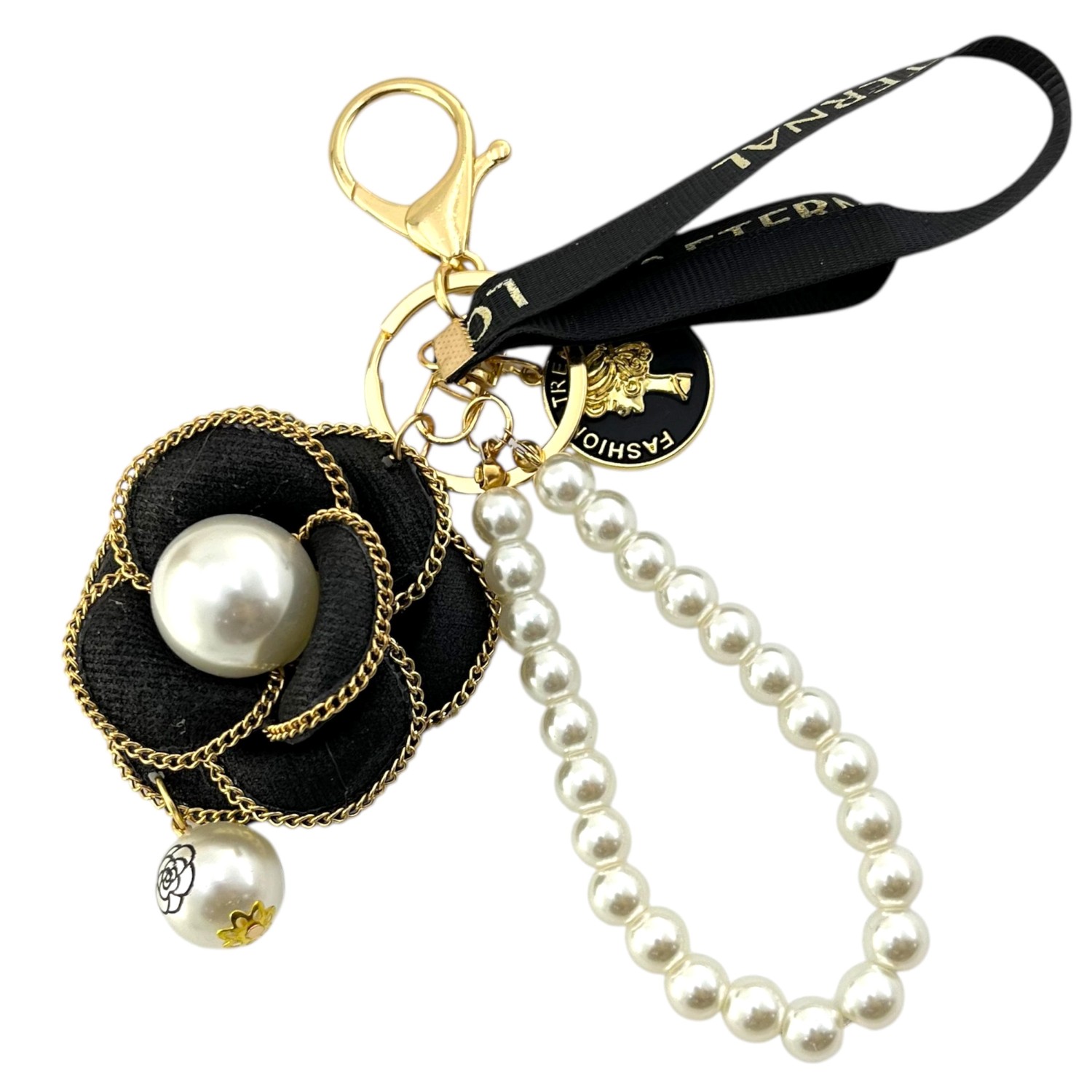 آویز کیف چارم بگ گل مروارید کد J4123