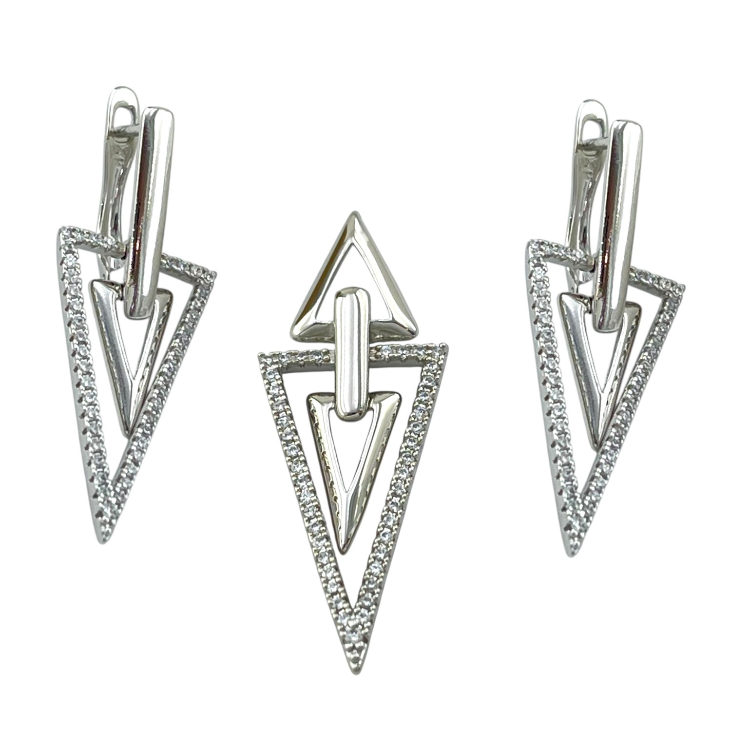 نیم ست زنانه ژوپینگ جواهری مدل مثلث کد M4369