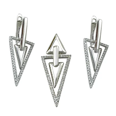 نیم ست زنانه ژوپینگ جواهری مدل مثلث کد M4369