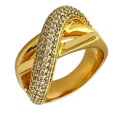 انگشتر زنانه ژوپینگ مدل جواهری طرح طلا کد R5144