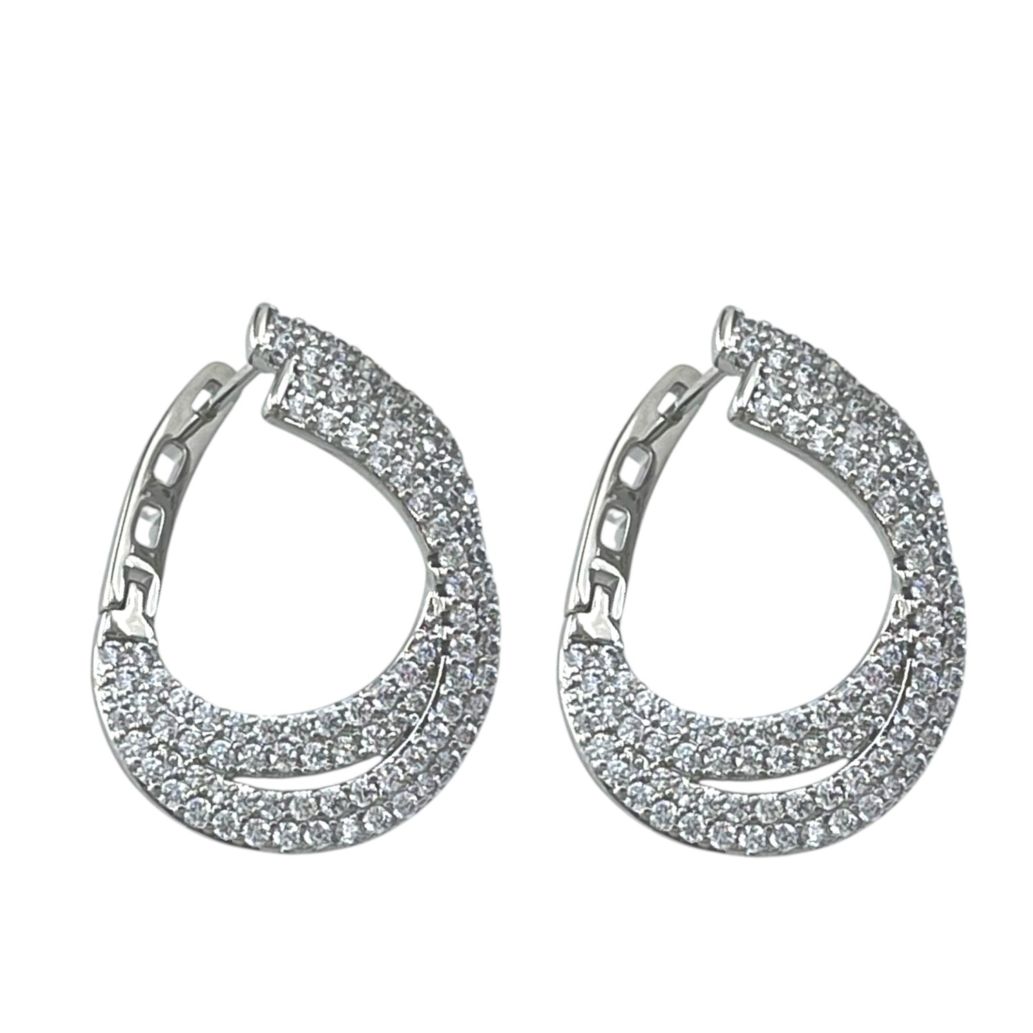 گوشواره زنانه ژوپینگ مدل جواهری کد E6278