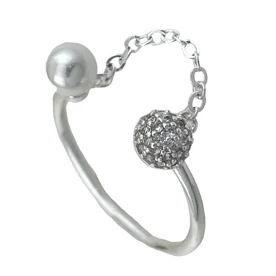 انگشتر زنانه مدل مروارید کد R4476