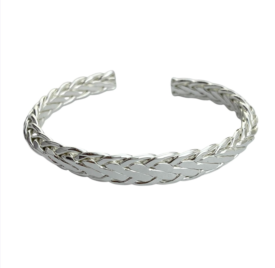 دستبند زنانه بنگل مینیمال مدل بافت کد B5356