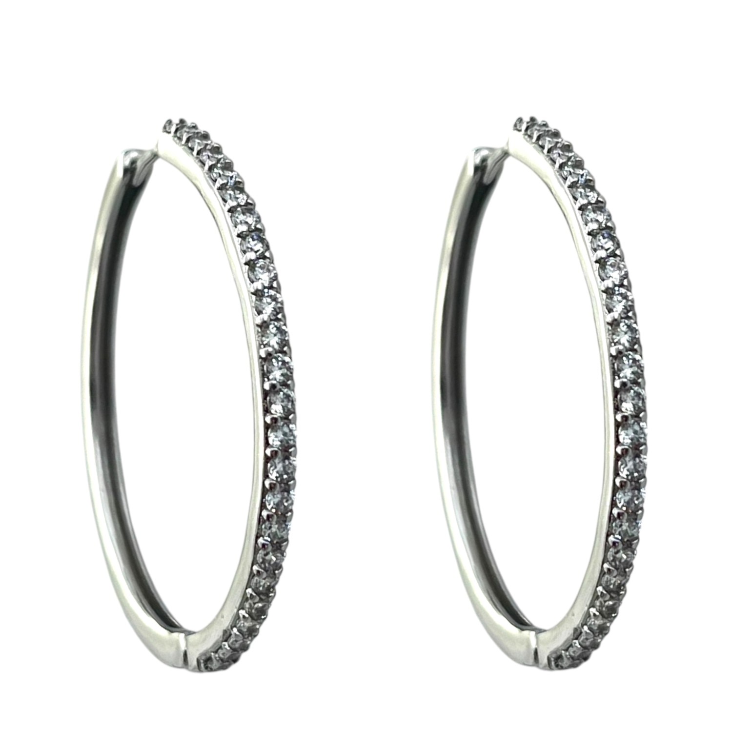 گوشواره زنانه ژوپینگ مدل حلقه جواهری کد E6276