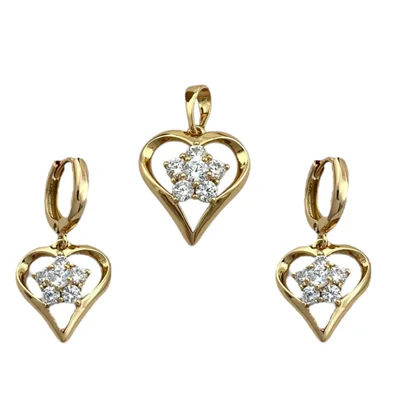 نیم ست زنانه ژوپینگ مدل قلب نگین دار کد M4334