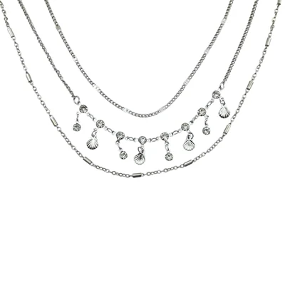 گردنبند زنانه مدل صدف سه ردیف کد N5133