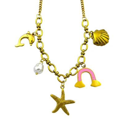 گردنبند زنانه مدل ستاره صدف دلفین کد N5068