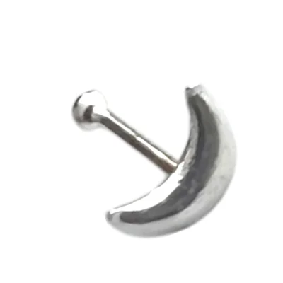 پیرسینگ بینی زنانه نقره مدل ماه کد P4806
