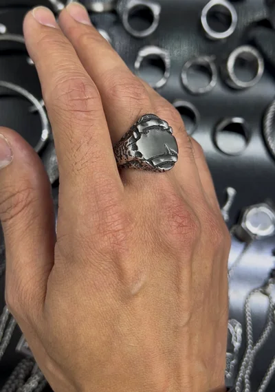 انگشتر مردانه بیضی کد Men0057