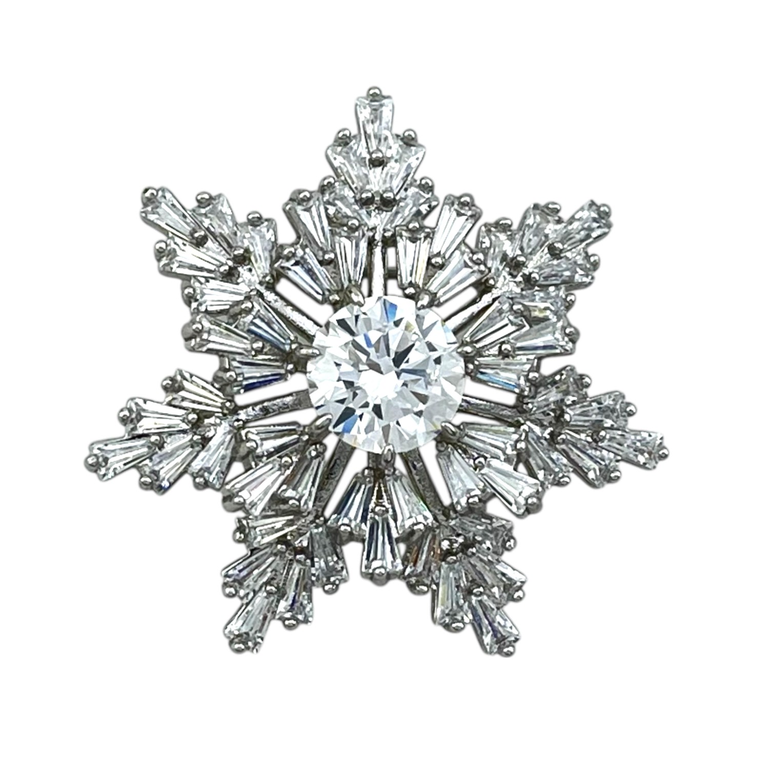 گل سینه زنانه ژوپینگ مدل برف جواهری کد G4165